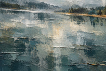 Load image into Gallery viewer, Textured Blue Gray Seascape Painting — textured detail