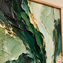 Load image into Gallery viewer, Emerald Abstraction in Grazing Light.png