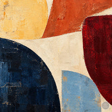 Load image into Gallery viewer, Warm Beige Geometric Abstract Painting — painting texture and details