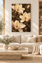 Load image into Gallery viewer, Magnolia canvas in a Scandinavian interior