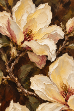 Load image into Gallery viewer, Magnolia canvas in raking light