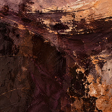 Load image into Gallery viewer, Smoky Aubergine Arc Abstract Diptych — painted texture detail 3