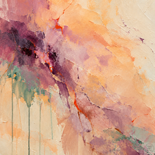 Load image into Gallery viewer, Plum Gesture in Ivory Light Abstract Painting — painted texture detail 2