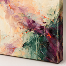 Load image into Gallery viewer, Plum Gesture in Ivory Light Abstract Painting — painted texture detail 3