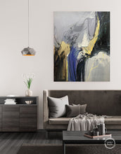 Load image into Gallery viewer, Abstract Gold &amp; White Painting Original