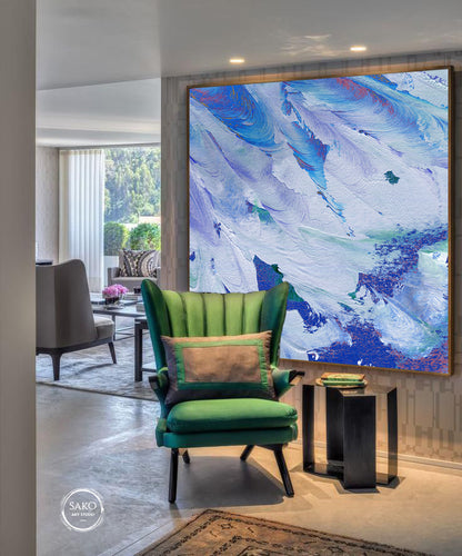 Abstract painting on canvas