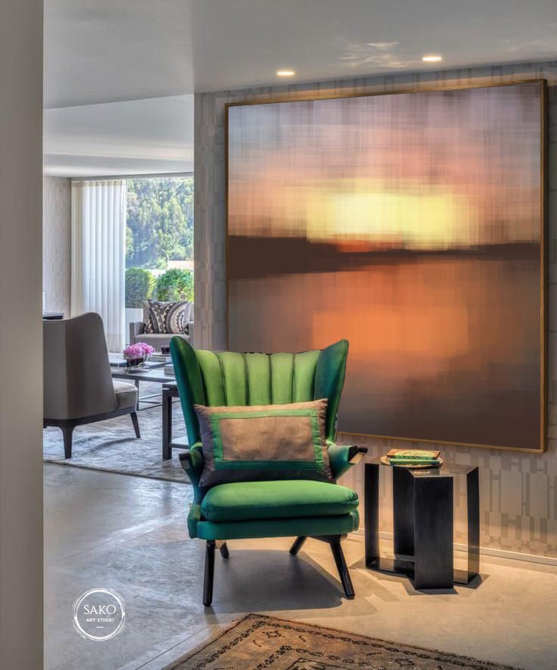 Abstract painting on canvas