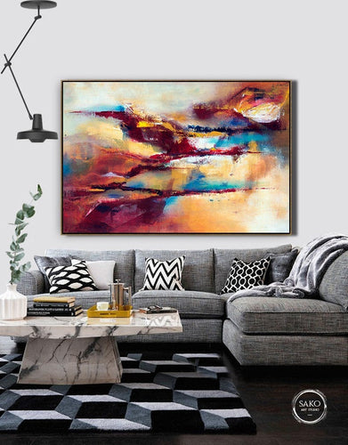 Abstract painting on canvas