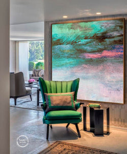 Abstract painting on canvas