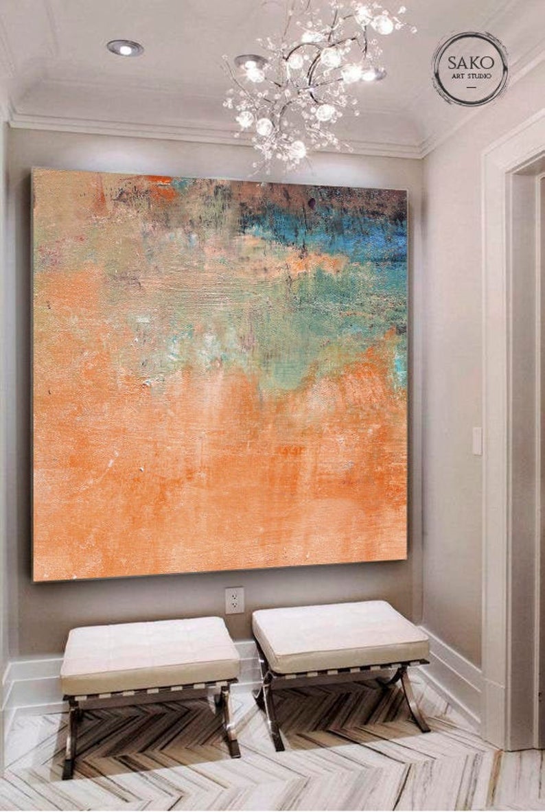 Abstract painting on canvas