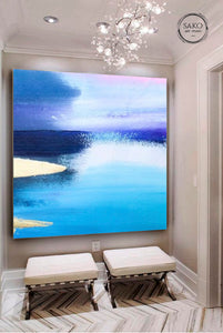 Abstract painting on canvas