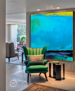 Abstract painting on canvas