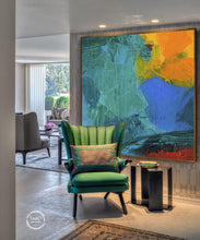 Load image into Gallery viewer, Azure Blue Yellow Painting