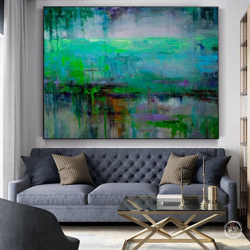 Abstract painting on canvas