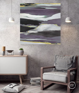 Abstract Gold Leaf Painting