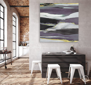 Abstract Gold Leaf Painting