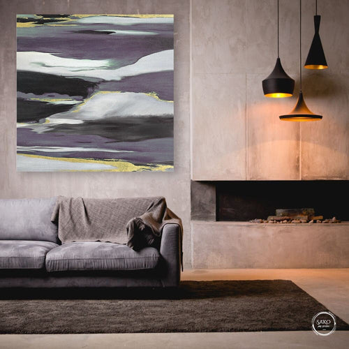 Abstract Gold Leaf Painting