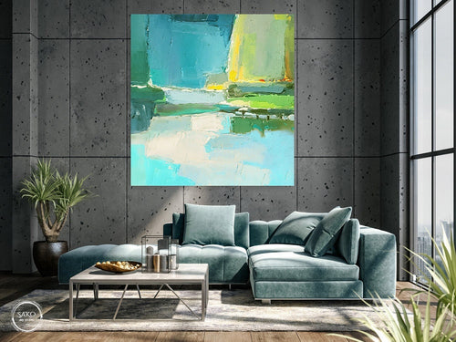 Abstract painting on canvas