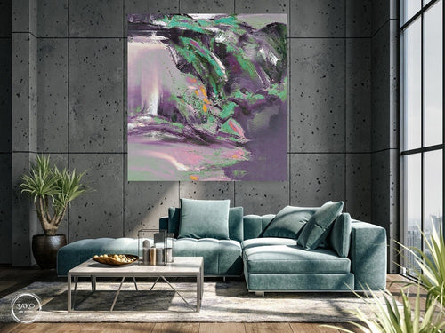 Abstract painting on canvas