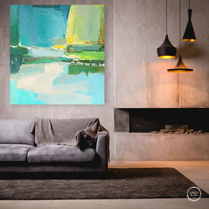 Abstract painting on canvas