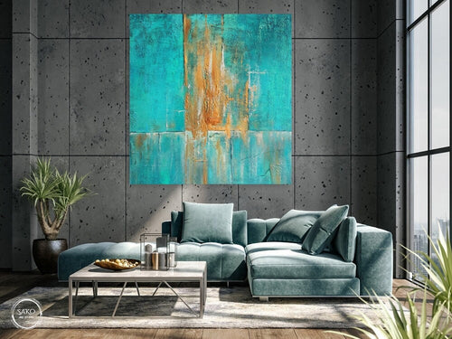Azure Painting On Canvas Original