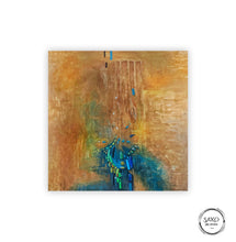 Load image into Gallery viewer, Golden emeralds on canvas