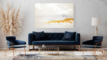 Load image into Gallery viewer, Abstract Gold Leaf Horizon Painting Birds Fly Away