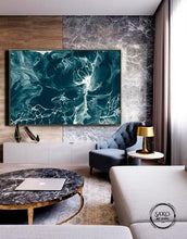 Load image into Gallery viewer, Dark blue white ocean