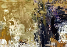 Load image into Gallery viewer, Abstract Gold &amp; White Painting Original